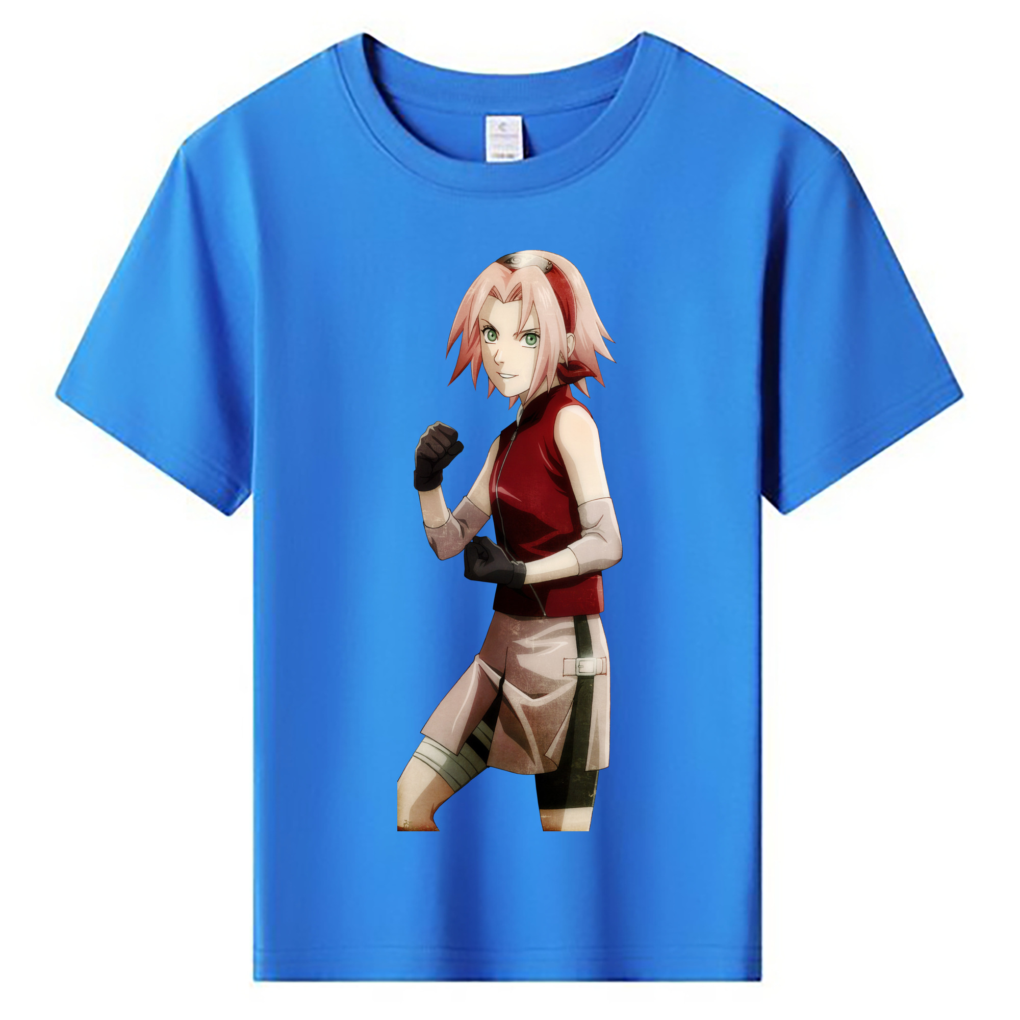 （画像用） NARUTO -ナルト- 春野サクラ Haruno Sakura 綿100％キッズTシャツ（フロントプリント）